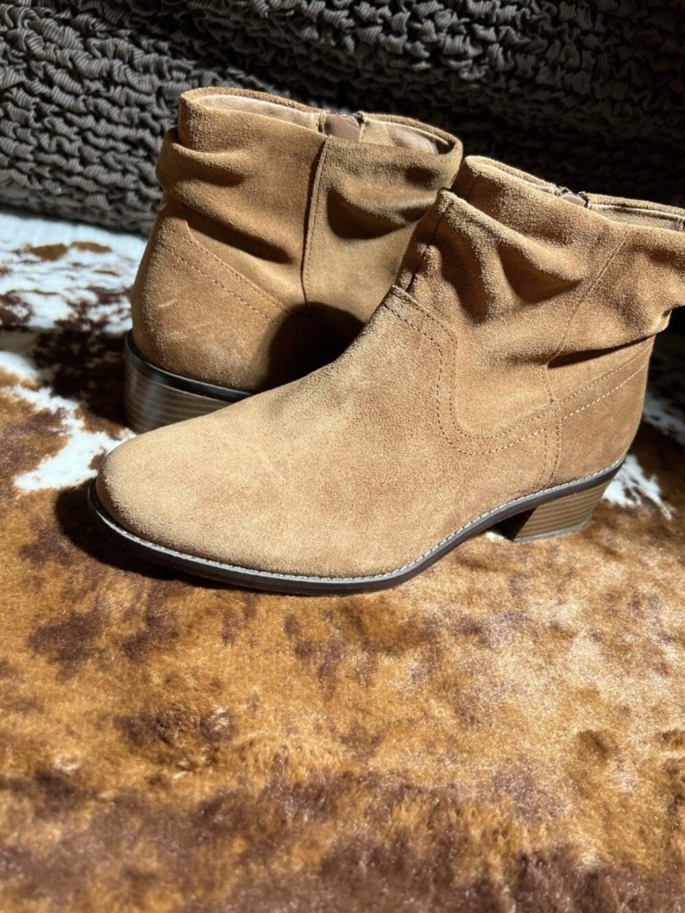 Vionic Kanela Women’s Orthotic Ankle Boots Brown Suede Size 7